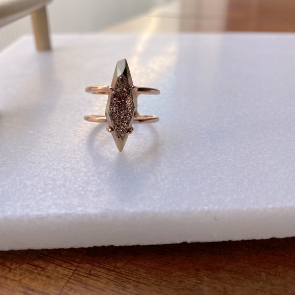 Rose Gold Drusy Ring - Picture 3 of 4